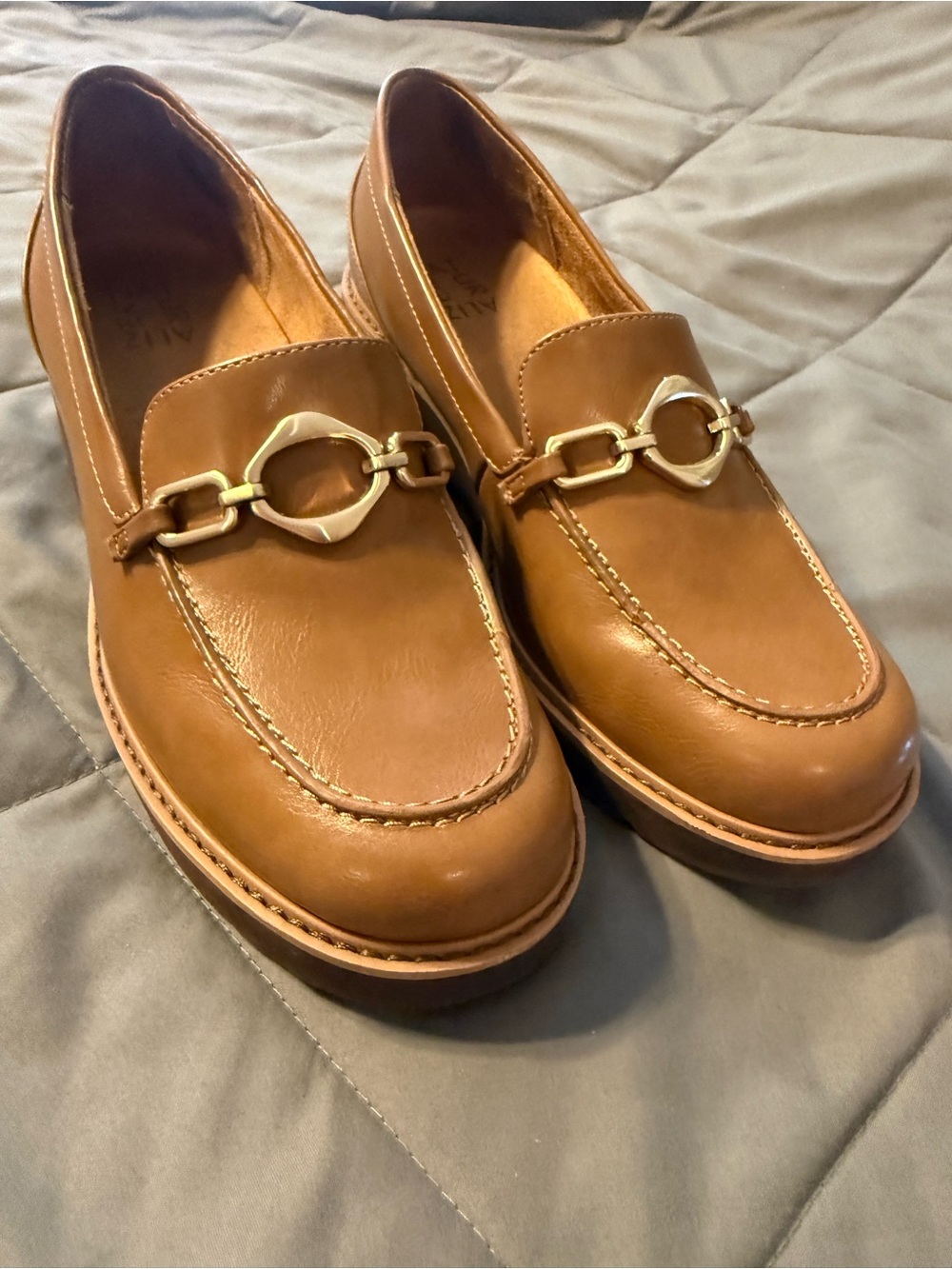 Naturalizer Women's Tan Leather Bit Loafers